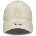 lippikset-kaareva-beige-saadettava-nauha-9twenty-midi-linen-new-york-yankees-mlb-new-era