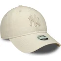 lippikset-kaareva-beige-saadettava-nauha-9twenty-midi-linen-new-york-yankees-mlb-new-era