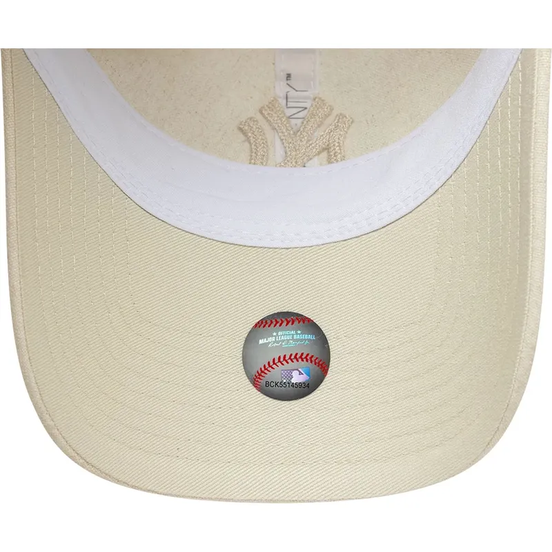 lippikset-kaareva-beige-saadettava-nauha-9twenty-midi-linen-new-york-yankees-mlb-new-era