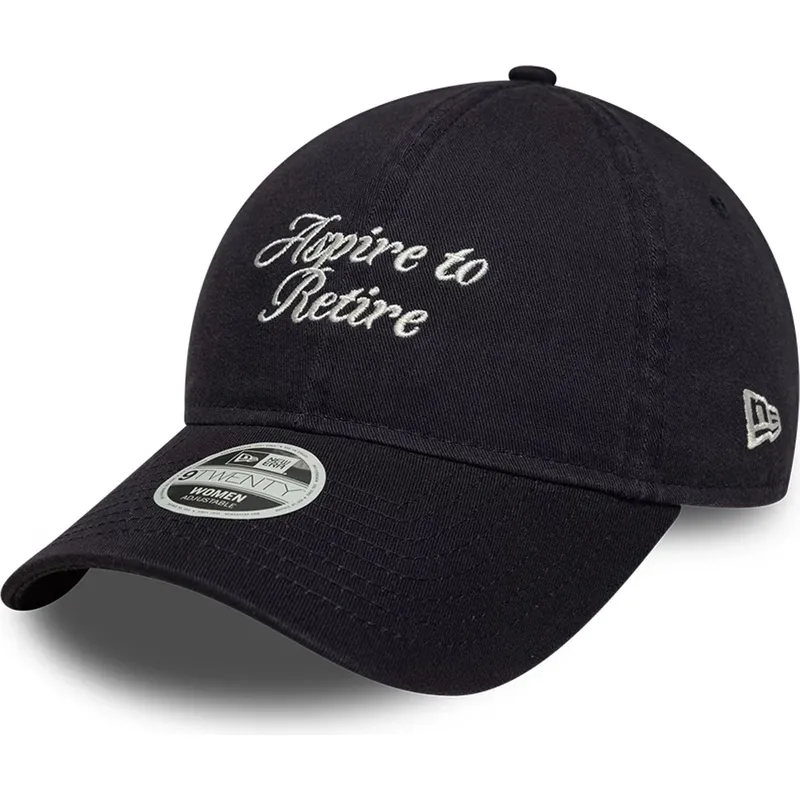lippikset-kaareva-laivastonsininen-saadettava-nauha-9twenty-aspire-to-retire-slogan-new-era
