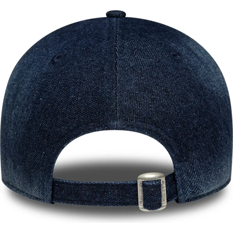 lippikset-kaareva-laivastonsininen-saadettava-nauha-9twenty-a-frame-denim-new-york-yankees-mlb-new-era