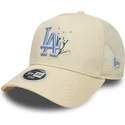 lippikset-kaareva-rekka-beige-snapback-9forty-a-frame-floral-los-angeles-dodgers-mlb-new-era