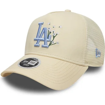 Cap kaareva beige snapback 9FORTY A Frame Floral Los Angeles Dodgers MLB New Era