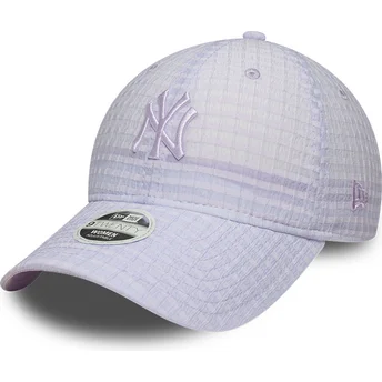 Lippikset kaareva violetti säädettävä nauha 9TWENTY Seersucker New York Yankees MLB New Era