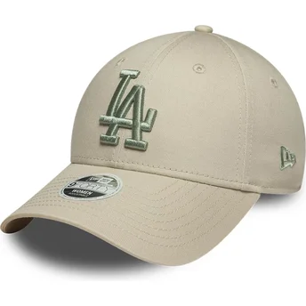 Cap kaareva beige adjustable strap 9FORTY League Essential Los Angeles Dodgers MLB New Era