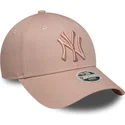 lippikset-kaareva-vaaleanpunainen-saadettava-nauha-9forty-league-essential-new-york-yankees-mlb-new-era