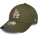 lippikset-kaareva-vihrea-saadettava-nauha-9forty-metallic-los-angeles-dodgers-mlb-new-era