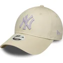 cap-kaareva-beige-adjustable-strap-9forty-metallic-new-york-yankees-mlb-new-era
