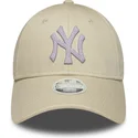 lippikset-kaareva-beige-saadettava-nauha-9forty-metallic-new-york-yankees-mlb-new-era