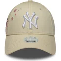 lippikset-kaareva-beige-saadettava-nauha-9forty-floral-icon-side-new-york-yankees-mlb-new-era