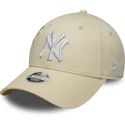 lippikset-kaareva-beige-saadettava-nauha-9forty-floral-icon-side-new-york-yankees-mlb-new-era