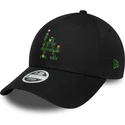 lippikset-kaareva-musta-saadettava-nauha-9forty-floral-infill-los-angeles-dodgers-mlb-new-era