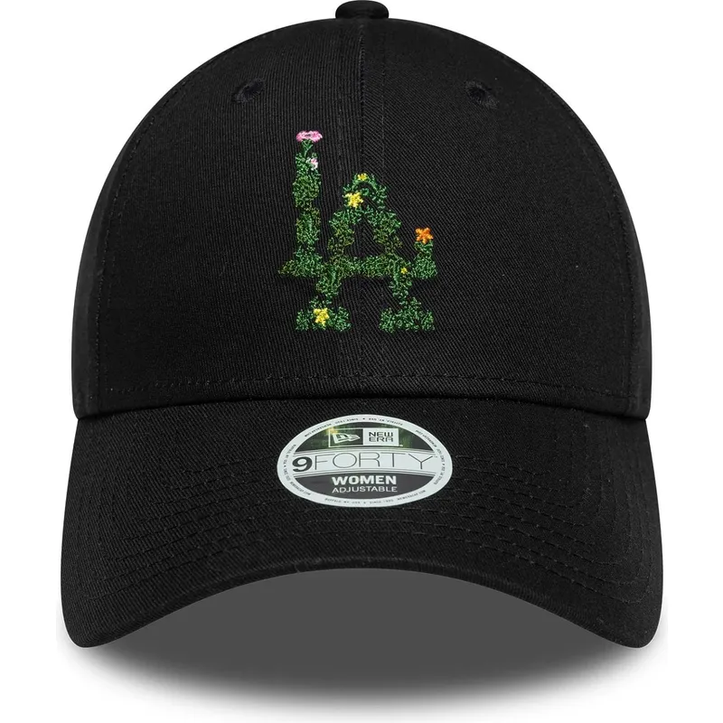 cap-kaareva-black-adjustable-strap-9forty-floral-infill-los-angeles-dodgers-mlb-new-era cap-kaareva-black-adjustable-strap-9forty-floral-infill-los-angeles-dodgers-mlb-new-era