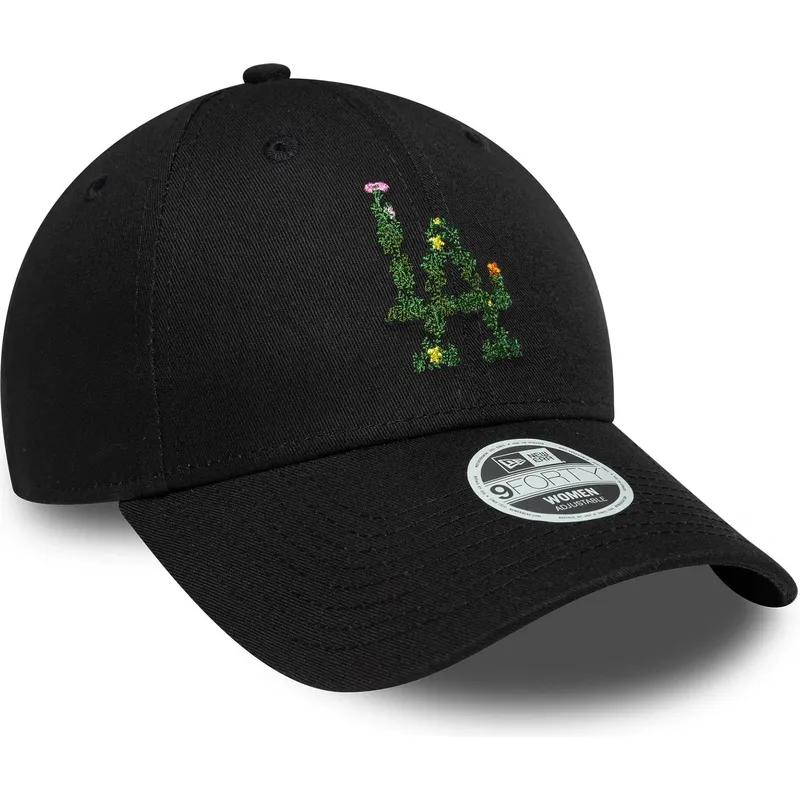 cap-kaareva-black-adjustable-strap-9forty-floral-infill-los-angeles-dodgers-mlb-new-era cap-kaareva-black-adjustable-strap-9forty-floral-infill-los-angeles-dodgers-mlb-new-era