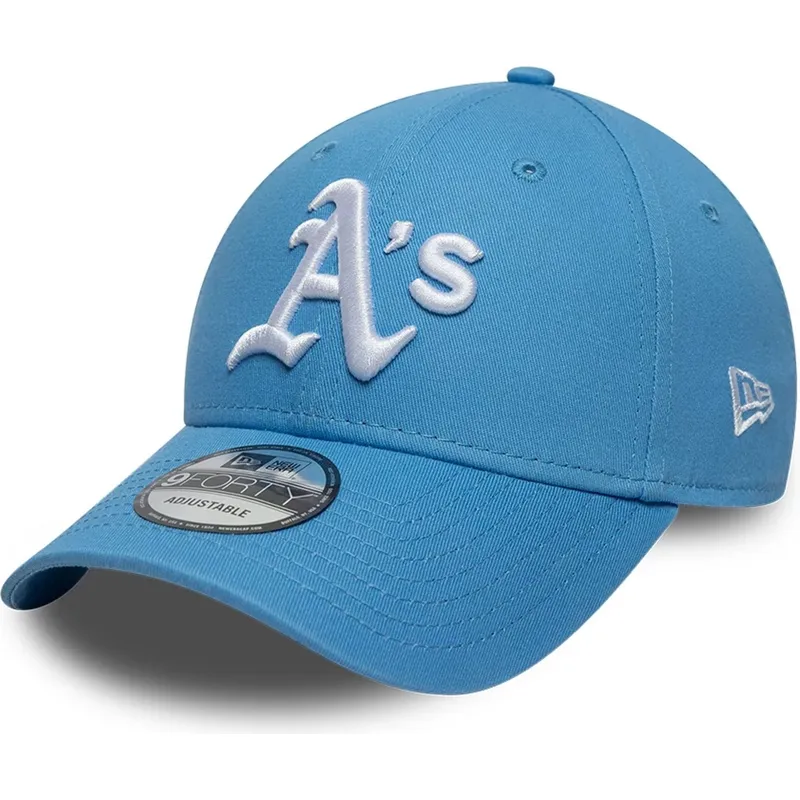 cap-kaareva-blue-adjustable-strap-claro-9forty-league-essential-oakland-athletics-mlb-new-era