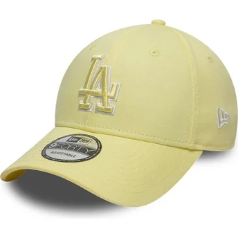 Lippikset kaareva keltainen säädettävä nauha 9FORTY Team Outline Los Angeles Dodgers MLB New Era