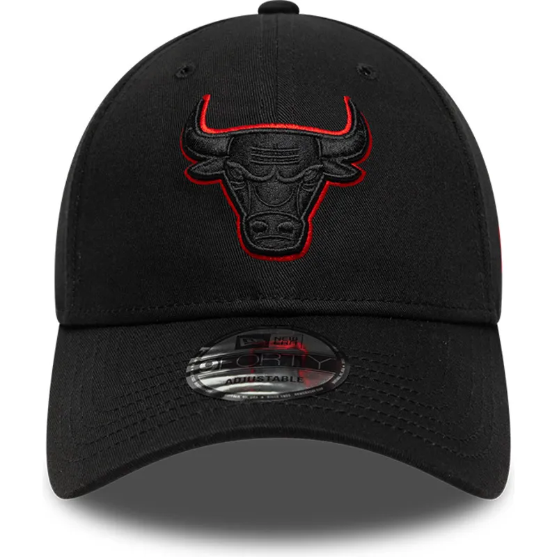 lippikset-kaareva-musta-saadettava-nauha-9forty-team-outline-chicago-bulls-nba-new-era