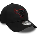 lippikset-kaareva-musta-saadettava-nauha-9forty-team-outline-chicago-bulls-nba-new-era
