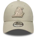 lippikset-kaareva-beige-saadettava-nauha-9forty-team-outline-los-angeles-lakers-nba-new-era