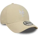 cap-kaareva-beige-adjustable-strap-9forty-soft-cord-new-york-mets-mlb-new-era