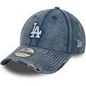 lippikset-kaareva-sininen-saadettava-nauha-9forty-acid-wash-denim-los-angeles-dodgers-mlb-new-era