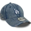 lippikset-kaareva-sininen-saadettava-nauha-9forty-acid-wash-denim-los-angeles-dodgers-mlb-new-era