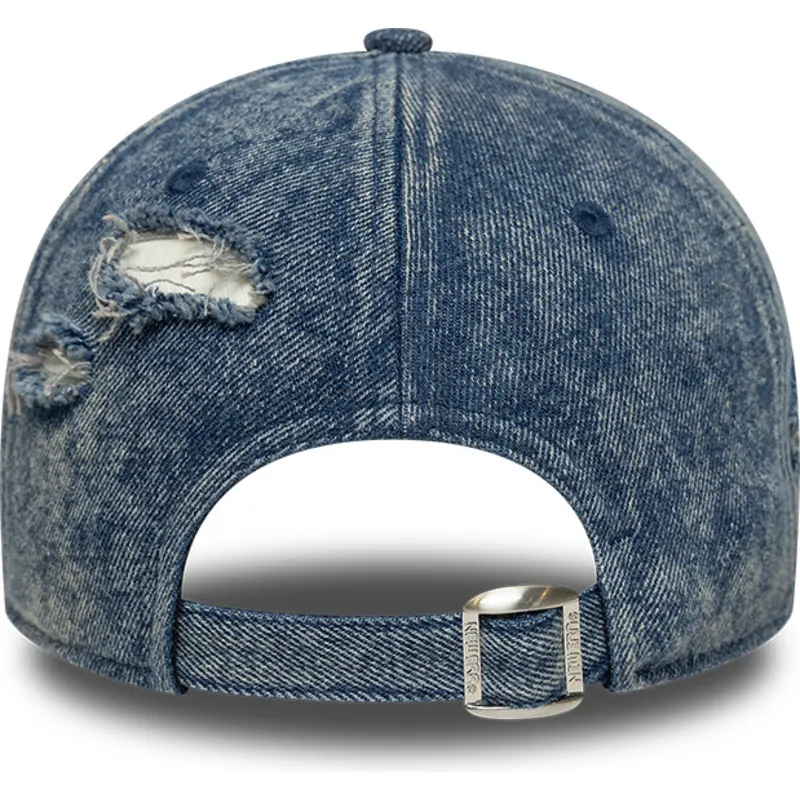 lippikset-kaareva-sininen-saadettava-nauha-9forty-acid-wash-denim-los-angeles-dodgers-mlb-new-era