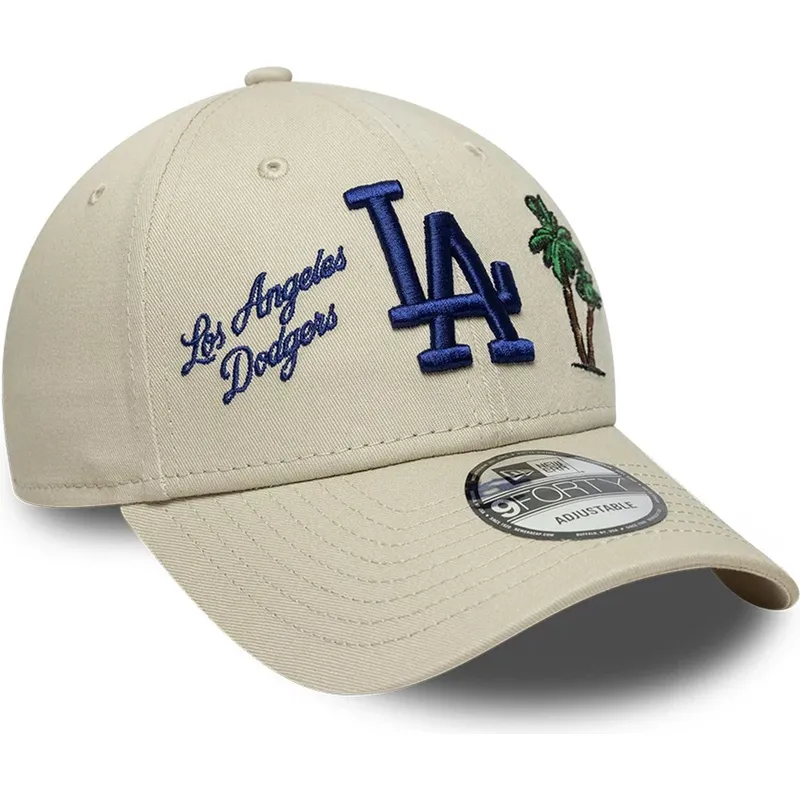 lippikset-kaareva-beige-saadettava-nauha-9forty-city-icon-los-angeles-dodgers-mlb-new-era