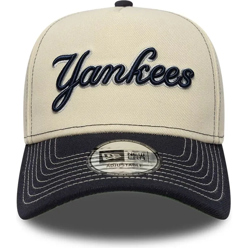 lippikset-kaareva-beige-snapback-e-frame-city-icon-new-york-yankees-mlb-new-era