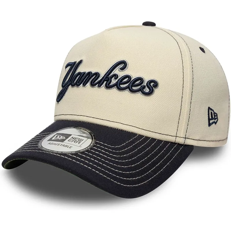 lippikset-kaareva-beige-snapback-e-frame-city-icon-new-york-yankees-mlb-new-era