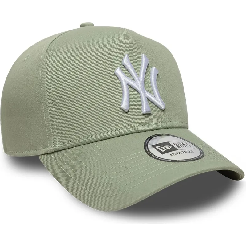 lippikset-kaareva-vihrea-snapback-e-frame-league-essential-new-york-yankees-mlb-new-era