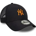 new-era-orange-logo-9forty-homefield-midi-new-york-yankees-mlb-navy-blue-adjustable-trucker-hat