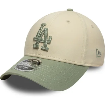 Cap kaareva beige snapback 9FORTY M-Crown Side Script Los Angeles Dodgers MLB New Era