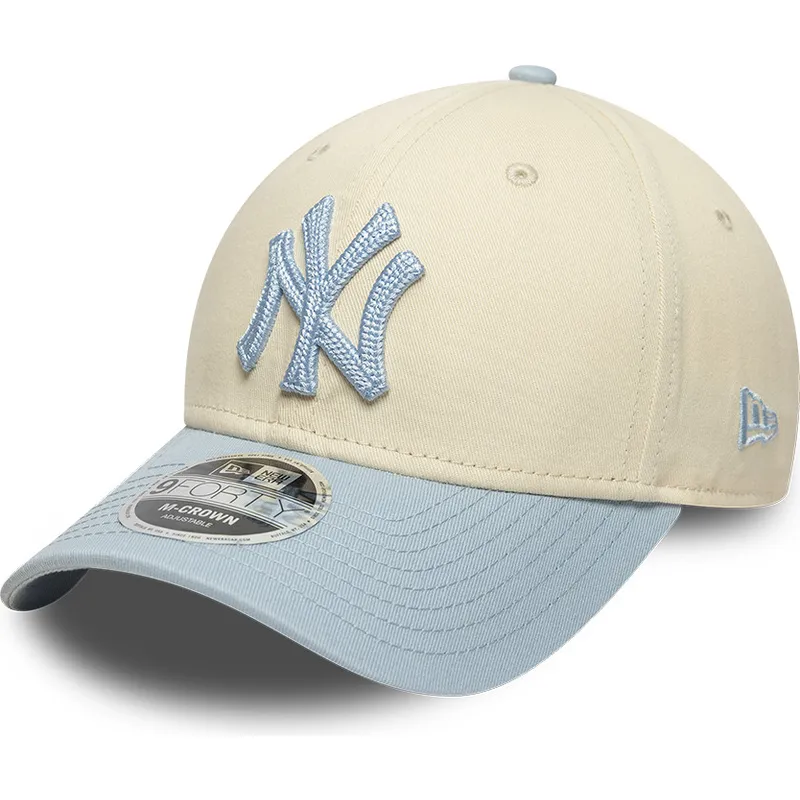 lippikset-kaareva-beige-snapback-9forty-m-crown-side-script-new-york-yankees-mlb-new-era