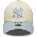 lippikset-kaareva-beige-snapback-9forty-m-crown-side-script-new-york-yankees-mlb-new-era