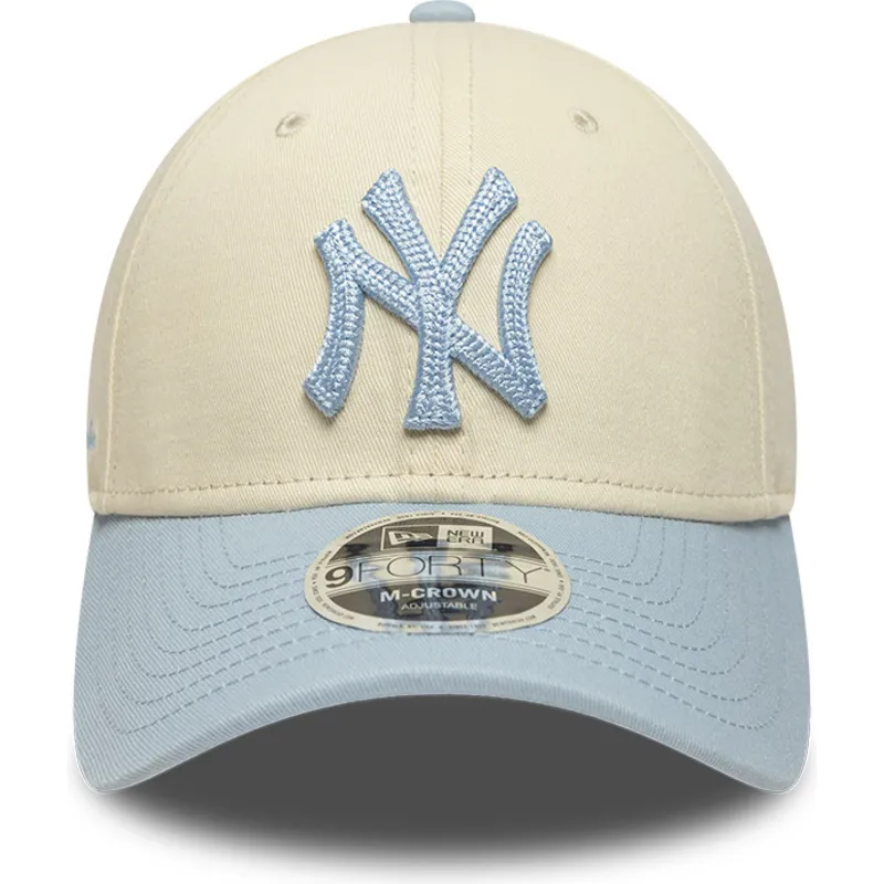 lippikset-kaareva-beige-snapback-9forty-m-crown-side-script-new-york-yankees-mlb-new-era