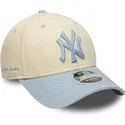 lippikset-kaareva-beige-snapback-9forty-m-crown-side-script-new-york-yankees-mlb-new-era