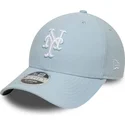 lippikset-kaareva-sininen-snapback-9forty-m-crown-linen-new-york-mets-mlb-new-era