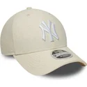 cap-kaareva-beige-snapback-9forty-m-crown-linen-new-york-yankees-mlb-new-era