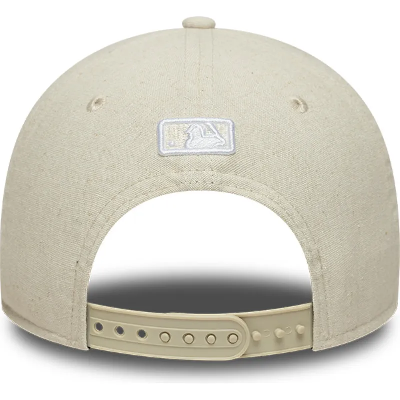 cap-kaareva-beige-snapback-9forty-m-crown-linen-new-york-yankees-mlb-new-era cap-kaareva-beige-snapback-9forty-m-crown-linen-new-york-yankees-mlb-new-era