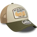 new-era-9forty-m-crown-a-frame-beige-and-green-trucker-hat
