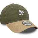 lippikset-kaareva-monivarinen-saadettava-nauha-9twenty-mini-washed-contrast-oakland-athletics-mlb-new-era