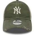 lippikset-kaareva-rekka-vihrea-saadettava-nauha-9twenty-cotton-canv-new-york-yankees-mlb-new-era