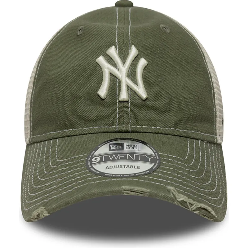 lippikset-kaareva-rekka-vihrea-saadettava-nauha-9twenty-cotton-canv-new-york-yankees-mlb-new-era