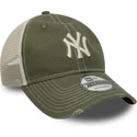 lippikset-kaareva-rekka-vihrea-saadettava-nauha-9twenty-cotton-canv-new-york-yankees-mlb-new-era