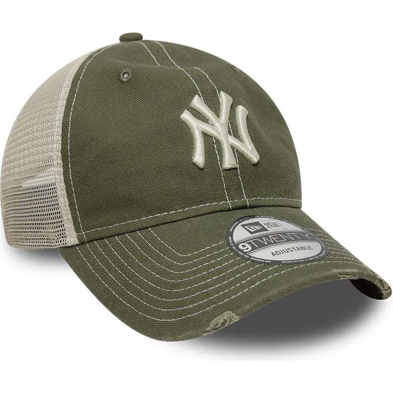 lippikset-kaareva-rekka-vihrea-saadettava-nauha-9twenty-cotton-canv-new-york-yankees-mlb-new-era