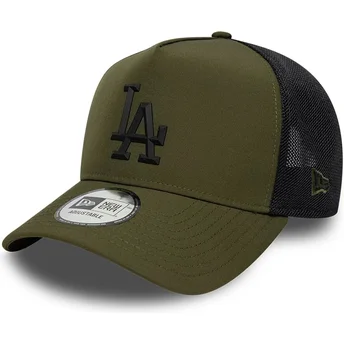 Cap kaareva green snapback negro A Frame Sport Los Angeles Dodgers MLB New Era