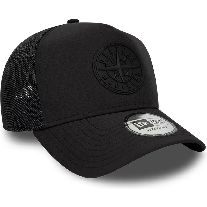 lippikset-kaareva-rekka-musta-snapback-a-frame-sport-seattle-mariners-mlb-new-era
