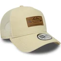 lippikset-kaareva-rekka-beige-snapback-a-frame-denim-leather-patch-new-era