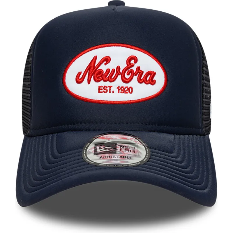 lippikset-kaareva-rekka-laivastonsininen-snapback-a-frame-oval-foam-patch-new-era
